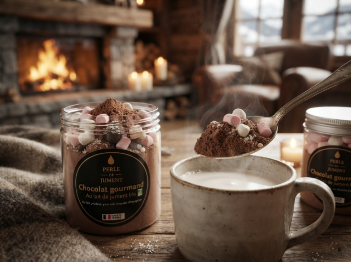Chocolat chaud au coin du feu, ambiance chaleureuse au Haras du Vercors