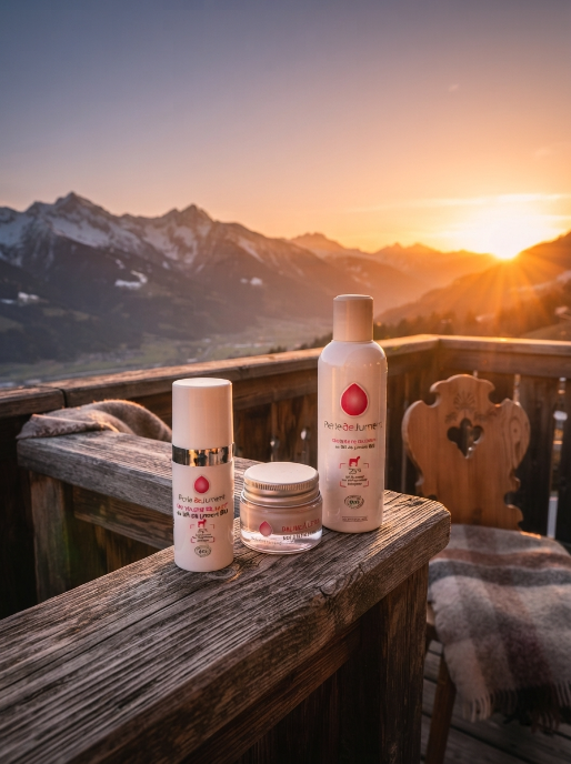 Sélection de cosmétiques au lait de jument Perle de Jument